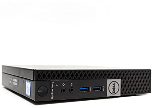 Mini PC DELL Optiplex 7040 Micro i3 6100T 3.2GHz RAM DDR4 SSD M.2 NVMe Windows 10 Pro Computer Fixed Tiny Business Office Home Work (Recondited) (8GB RAM SSD 480GB)