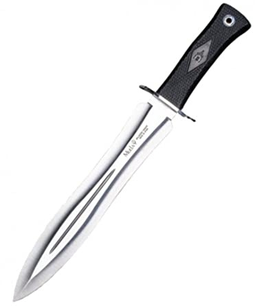 LO TRINCO YO Muela Cuchillo BW-24G hoja de acero MoVa de 24 cm y empuñadura de goma ideal para Caza, Pesca, Supervivencia y Bushcraft.