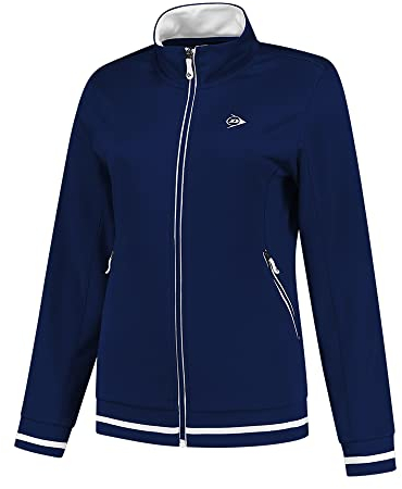DUNLOP Kinder Sport Tennis Jacke – Club Line, Knitted Jacket, Mädchen, Navy
