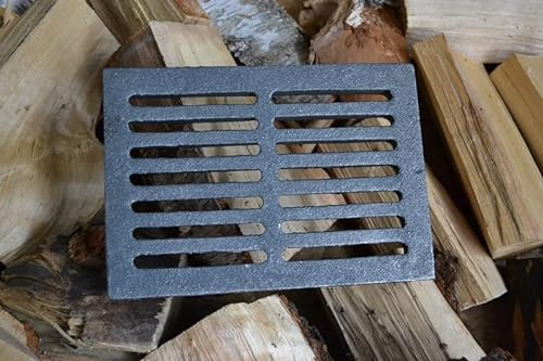 SEZAM 21 x 15 cm, rejilla de hierro fundido para chimenea, rejilla para chimenea, rejilla para estufa de chimenea, piezas de repuesto, accesorios, rejilla de hierro fundido, parrilla para horno,