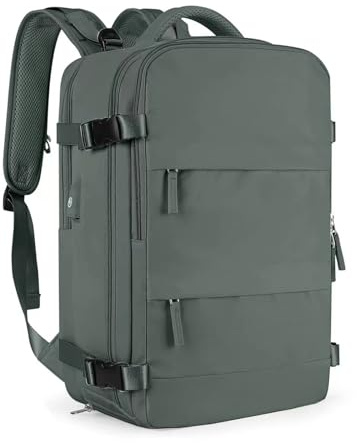 FANDARE Unisex Zaino Casual Zaino pc 15.6 pollici con porta di ricarica USB zainetto con chiusura a 180° Borsa da Cabina per Voli Zaino Lavoro viaggio Ufficio Zaini Scuola Università Verde foresta