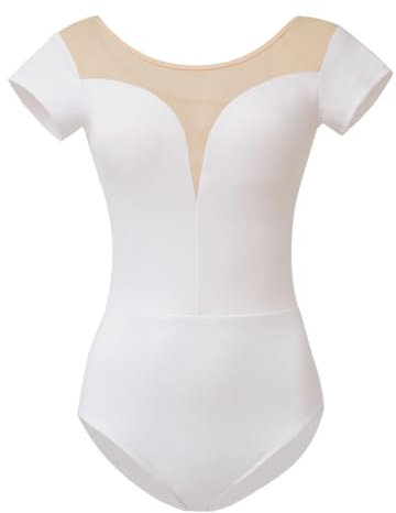 ROYAL SMEELA Ballett trikot damen mit bh Ballerina body ballettbody damen ballett tanz trikots erwachsene ballett tanz body ballettrikot kurzarm body tanzen trikot Frauen sexy tanzbody für damen