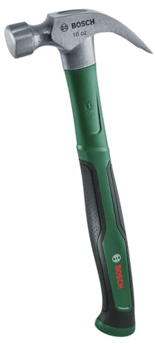 Bosch Marteau arrache-clou 450 g (surface de frappe extra-large ; acier au carbure dur ; arrache-clou en V ; manche Softgrip en fibre de verre ; faibles vibrations)