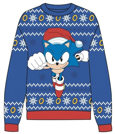 CERDÁ LIFE'S LITTLE MOMENTS Jersey Punto Navideño Sonic Suéter Unisex niños (Pack de 1)