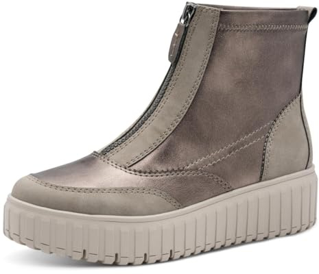 Jana Sneaker da donna alte con plateau vegane, Multicolore (Grey Comb), 38 EU