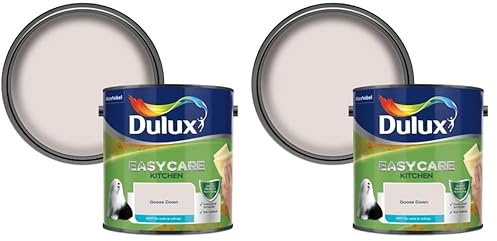 Dulux Easycare Kitchen Matt Emulsion Paint - Goose Down - 2.5L (Pack of 2)