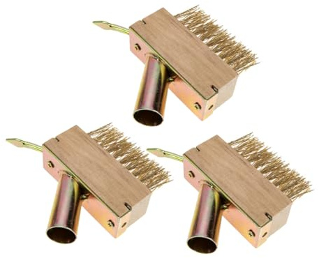 Toyvian Spazzola per Rimozione Erbacce e Muschio da Giardino, Set 3 Pezzi in Filo d'Acciaio Resistente per Pulizia Pavimenti Esterni e Fessure, Utensile Manuale per Diserbo di Vialetti