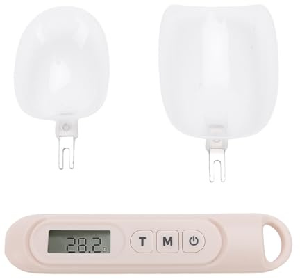 Aolidsive Misurino Digitale, Bilancia Elettronica per Alimenti da 500 G con Schermo LCD, Precisione 0,1 G, Conversione di 7 unità per Cottura in di Alimenti per Animali Domestici (Beige)