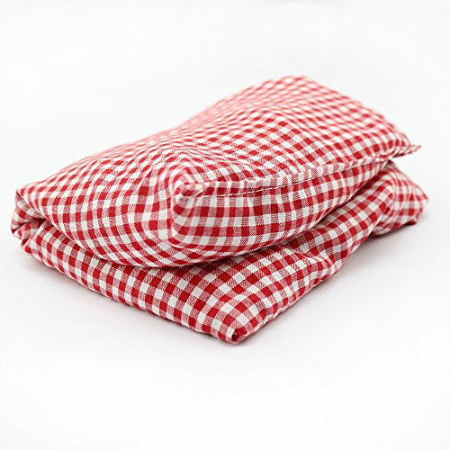 com-four® Cherry Stone Cushion, 100% Cotton Heat Pad with Cherry Seed, 26 x 19.5 cm