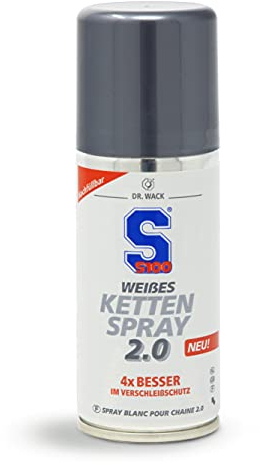 DR. WACK Weißes Kettenspray für Motorrad 100 ml - Effektiver Kettenschmierstoff - Schutz vor Verschleiß & Korrosion - Kettenöl für weniger Reibung - für alle Ketten - Hochwertige Motorradpflege
