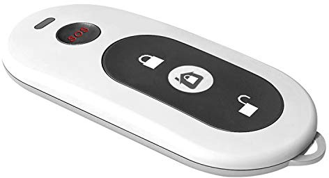 Abus Citadel Fernbedienung Micral MIFB 218 für erweiterbare Funk-Alarmanlage - mit SOS Taste für den Überfallalarm - weiß - 83642