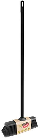 York ECONATURAL by York | Escoba con Mango de 120 cm | electrodomésticos | Cepillo de Mano | Escoba de Mano de Madera | Escoba de peluquería | recogedor | Limpieza | 33 x 9 x 127,5 cm