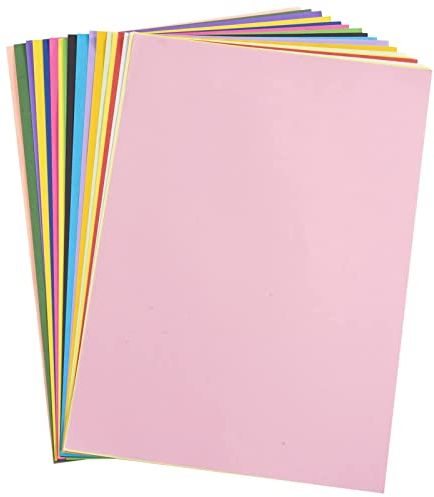 Carehabi 20 Farben A4 80gsm,100 Blatt Buntpapier, Färbigen Kopierpapier Papier, Kopierpapier Papier, Färbige Buntes Papier für DIY Basteln Gestalten Dekorieren Kunsthandwerk