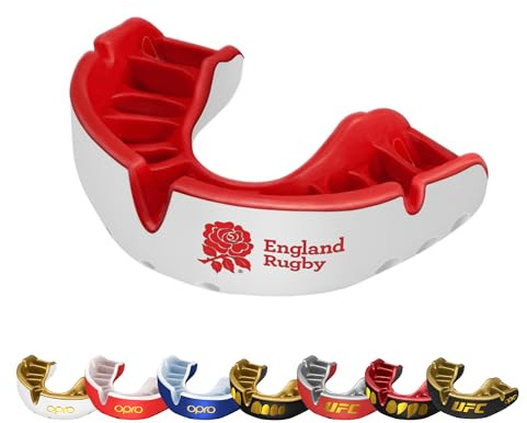 OPRO Gold Level Sports Mouthguard, Premium Fit Adult & Kids | Easy Self-Fit Gum Shield for Rugby, Hockey or Boxing - Premium Protection MMA Mouth Guard with Dental Warranty
