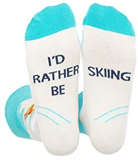 Salt & Vinegar I'd Rather Be | Roliga strumpor | Roliga strumpor för män, kvinnor, pojkar och flickor | Present, Skidor, 41-45 EU