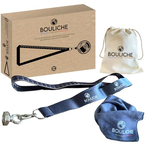 BOULICHE | Boulekugel Sammelset | Starker Magnet und Integriertes Maßband | Tuch und Transporttasche inbegriffen | Leicht und Tragbar | Boule-Zubehör, Geschenk | OriginalCorner®