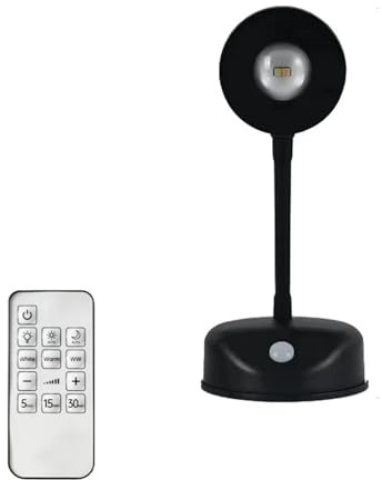 Focos LED, Luz Con Sensor De Movimiento, Inalámbrico, Recargable For Dormitorio, Mural, Lámpara Con Sensor For Sala De Estar, Iluminación Interior, Luz Nocturna Super Brillante(Black-remote control)