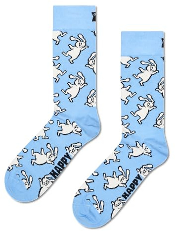 Happy Socks Bunny Baumwolle Socken Damen Herren Hellblau 41-46