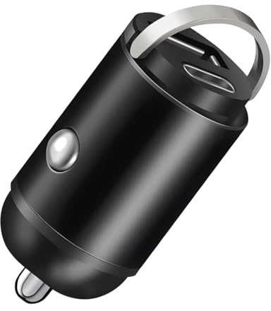 CGEAMDY Caricabatterie Auto USB, Dual Port Caricabatteria Auto, Mini Caricatore Auto in Metallo, Adattatore USB per Autos Ricarica Rapida, Automotive Universale Interno Accessori Decorazione