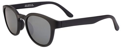 BUNVICK Occhiali da Sole Polarizzati ad Alta Definizione In Vetro Genuino Per Uomini e Donne, Design Italiano, anti-riflesso, UV400, lenti in Vero Vetro Corning（4501 Rome Mercury）