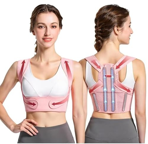 Back Brace Posture Corrector for Women - Adjustable Upper Posture Support Bras for Neck Shoulder Back Straightener - Comfortable Posture Corrector Invisilite Hunchback Slouching Under Clothes (Medium)