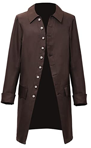 BLESSUME Colonial Pirate Men Jacket Steampunk Victorian Frock Coat