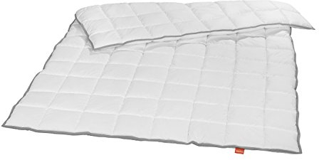 liebling sommerleichtes Steppbett Kassettendecke Bettdecke mit Top Cool Gewebe 155 x 220 cm, weiß