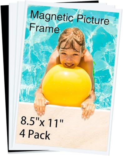 HIIMIEI Magnetic frame (4, White, 8.5X11)