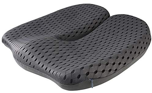 Cojín antideslizante de espuma viscoelástica Cojín de protección anti-próstata masculino Cojín de descompresión ahuecado magia sedentaria-Negro