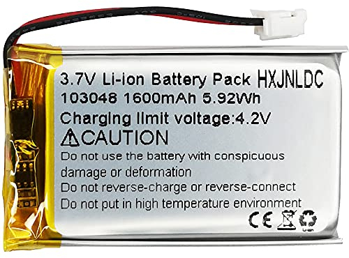 DC 3,7v 1600mah 103048 sustitución de baterías de polímero de Iones de Litio para DIY 3.7-5v Battery Products, LED, Bluetooth Speaker