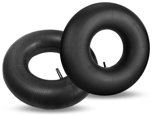 Easyhomie 2 stycken 18 x 8,50-8 19 x 7-8 20 x 7-8 slang med rak ventil TR-13, gräsklippningsdäck luftslang av butylgummi, kompatibel med gräsklippare, skottkärror, trädgårdshängen, gokarts