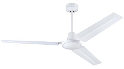 Westinghouse belysning 7316740 traditionell takfläkt inomhus industriell med fjärrkontroll, 142 cm, matt vit, DC-motor