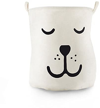 ASWRTYJO Storage Box Basket Stand Laundry Basket Toy Bag Cotton Washing Dirty Clothes Big Basket Organizer Bin Handle(E)