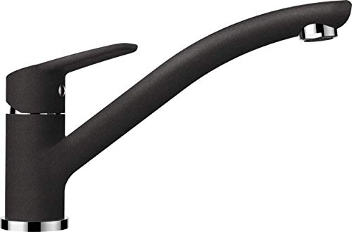 SCHOCK Küchenarmatur DAJA Onyx – schwarze Hochdruck Armatur mit Festauslauf und Standard Norm-Anschlüssen
