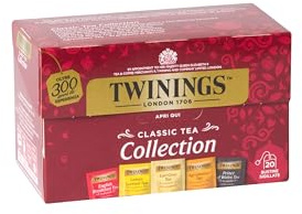 Twinings, Classic Tea Collection, Selezione di Cinque Varietà di Tè Neri, Ricette Originali con Ingredienti Naturali, Infusi e Tisane, 8 confezioni Convenienza da 20 Filtri (160 Filtri Totali)