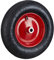 Relaxdays 2 x Schubkarrenrad 4.80 4.00-8 luftbereift, Komplettrad 120 kg Traglast, Luftreifen mit Ventil, Ersatzrad, schwarz-rot