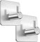 2 Silver Towel Holder,Self Adhesive,Hooks,Coat Hooks,Robe,Stainless Steel,Bathroom,Back of Door Hook,Sticky,3M,Stick On,Towel Holders for Bathrooms,Tea Towels,Kitchen