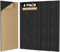 TONOR Paneles Acusticos 4 Paquetes, Autoadhesivo Completo, 120 x 60 x 0.9cm Paneles Decorativos pared de Patrón de Hojas para Home Studio, Insonorizacion Acoustic para Reducción de Ruido y Eco, Negro