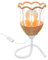 Lampada da Tavolo, 2.4M Cavo Portalampada E27 con Interruttore, Include Bianco Forma del Fiore Corda Canapa Metallo Paralume, Moderno Lampada da Scrivania, Lampada da Comodino, Senza Lampadine