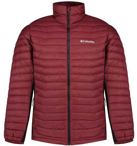 Columbia Powder Pass Veste hybride pour hommes, vin riche, noir, taille M