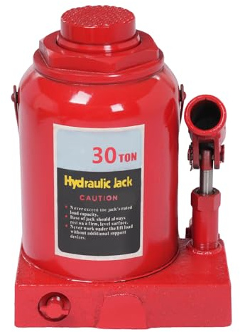 WUSILILU 30Ton Hydraulic Bottle Jack,66138LB Welded Car Lift w/Safety Valve & Rocking Lever,Heavy Duty Vehicle Lifting Tool for Auto Repair & House Lift