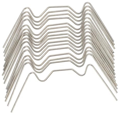 Hemobllo Lot de 50 Clips en w en Acier Inoxydable pour Serrage Jardinage, Fixation Vitre Et Panneau Creux, Résistants à La Corrosion, Usage Extérieur Renforcé, Installation Manuelle Facile