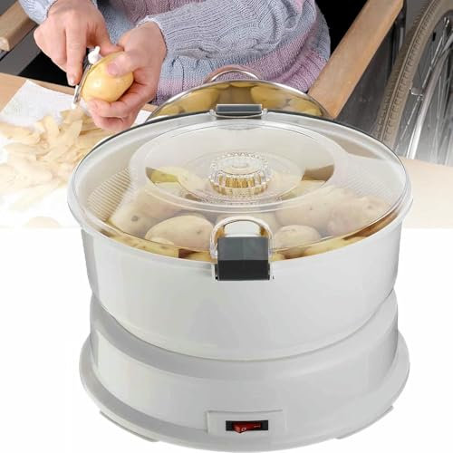 GZYHDC Macchina Elettrica per Sbucciare Patate, Sbucciatore di Verdure Completamente Automatico A Tocco Unico con Serratura di Sicurezza Rotativa per Cucina Facile