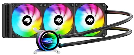 Minorsonic AIO CPU Cooler, 360mm AIO with High-Speed Ceramic Bearing Pump, 3X PWM ARGB Fans, 3-Phase Motor for Better Cooling Performance, Heat Transfer, Low Noise, Intel LGA 1851/1700, AMD AM5/AM4