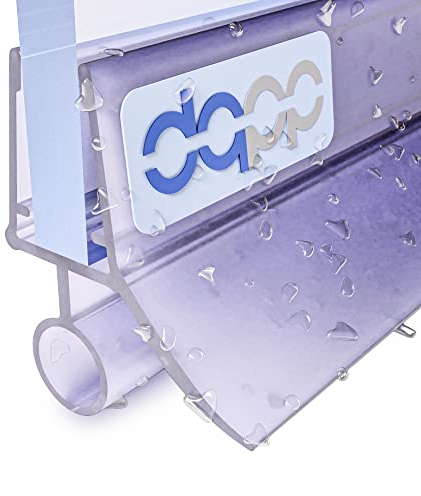 DQ-PP Duschdichtung 200cm | Dichtung für 6mm – 8mm Glastür Stärke | UK08 | Wasserablaufprofil Wasserabweisprofil | Duschkabinen Duschabdichtung Duschwand | Ersatzteile für Duschkabine | Transparent