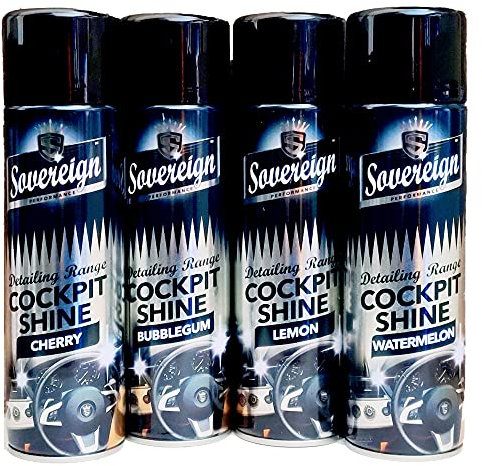 4 x Mix Bundle Dashboard Shine Sovereign Interior Plastic Cleaner Scented Spray