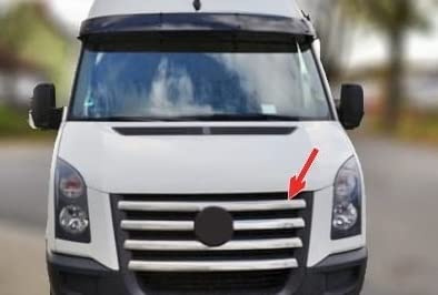 Listas de Parrilla válidas para VW CRAFTER | 2006-2011 Moldura Cromada Acero Inoxidable Embellecedor Cromo Frontal Tiras cromadas de Radiador