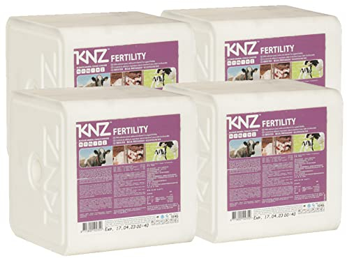 KNZ 10kg Leckstein Fertility Salzleckstein Mineralleckstein Block weiß KNZ 4 Lecksteine je 10kg Mineralleckstein Fertility
