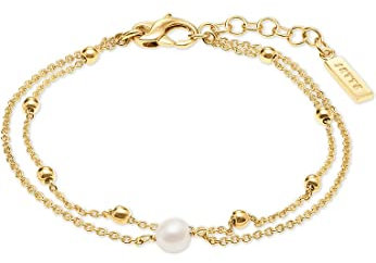 JETTE Damen-Armband 925er Silber Süßwasserperle One Size, Gelbgold 32021990