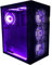 SaharaGaming P44 BLACK Mesh& Tempered glass case with fan & hub (Black 4 x 14cm Typhoon, Universal Hub)
